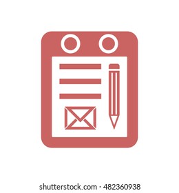 Calendar icon. Flat design.