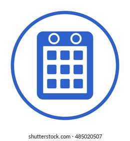 Calendar icon.  Flat design.