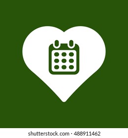 Calendar  icon. Flat design.