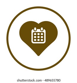 Calendar  icon. Flat design.