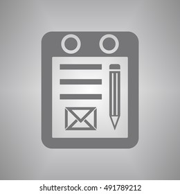 Calendar icon. Flat design.
