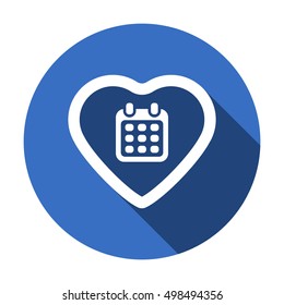 Calendar  icon. Flat design.