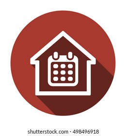 Calendar  icon. Flat design.