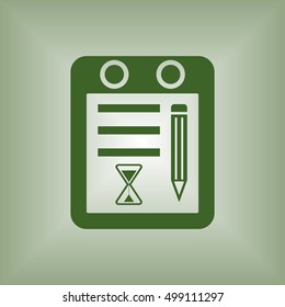 Calendar icon. Flat design.