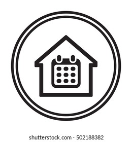 Calendar  icon. Flat design.