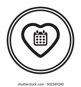 Calendar  icon. Flat design.