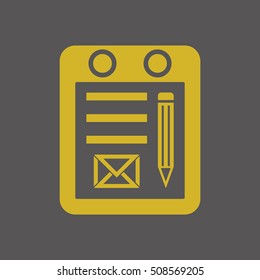 Calendar icon. Flat design.