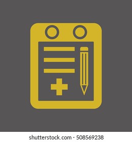 Calendar icon. Flat design.