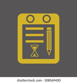 Calendar icon. Flat design.