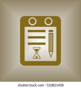 Calendar icon. Flat design.