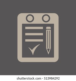 Calendar icon. Flat design.