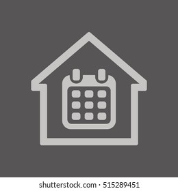 Calendar  icon. Flat design.