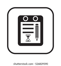 Calendar icon. Flat design.