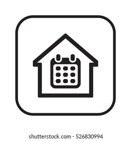 Calendar  icon. Flat design.