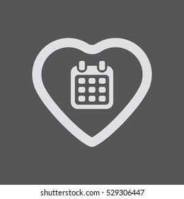 Calendar  icon. Flat design.