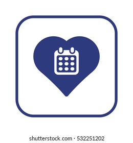 Calendar  icon. Flat design.