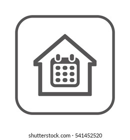 Calendar  icon. Flat design.