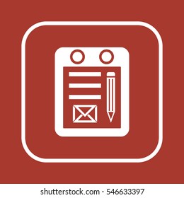 Calendar icon. Flat design.