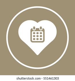 Calendar  icon. Flat design.