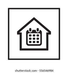 Calendar  icon. Flat design.