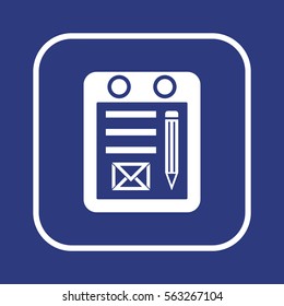 Calendar icon. Flat design.