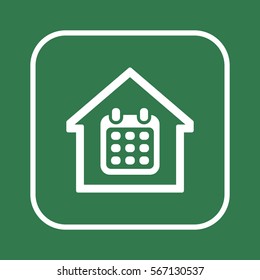 Calendar  icon. Flat design.