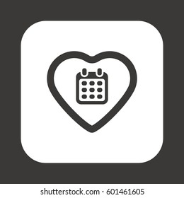 Calendar  icon. Flat design.
