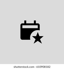 calendar icon flat design