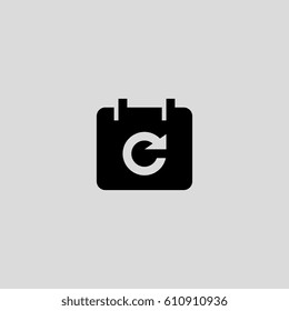 calendar icon flat design