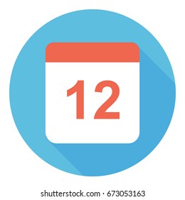 Calendar icon in flat design
