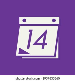 icono de calendario en ilustración de diseño plano
