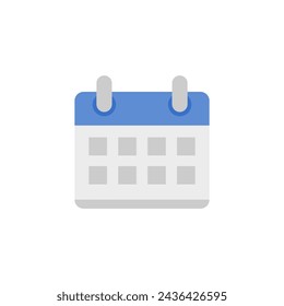 Kalender-Symbol Flacher Design-Stil. Simple Web und Mobile Vector. Perfektes Interface-Illustrationssymbol.