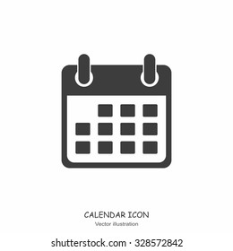 Calendar icon in Flat design style. Vector Illustration