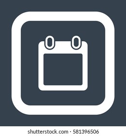 calendar Icon, flat design style