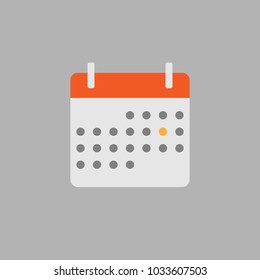 Calendar icon. Flat design. Vector illustration.