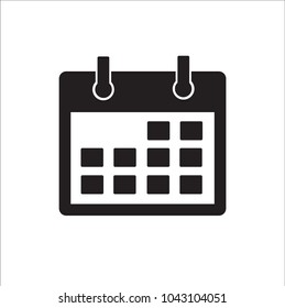 Calendar icon flat design vector 
