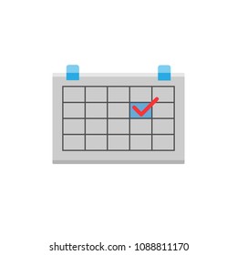 Calendar Icon Flat Design, vector illustration