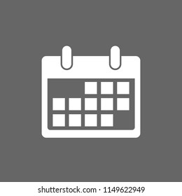 Calendar icon. Flat design. Vector illustration.