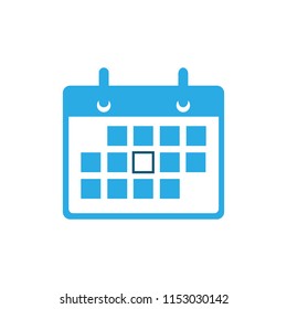 Calendar icon. Flat design. Vector illustration.