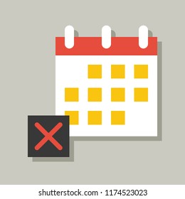 calendar icon, flat design vector pixel perfect