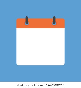 Calendar icon flat design vector illustration