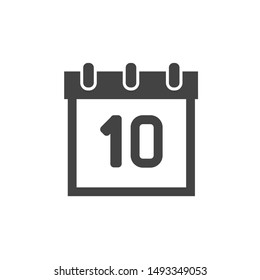 Calendar icon in flat design vector