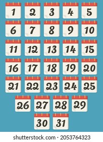Calendar icon. Flat design . Vector Illustration