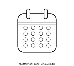 Icono de calendario, vector de diseño plano