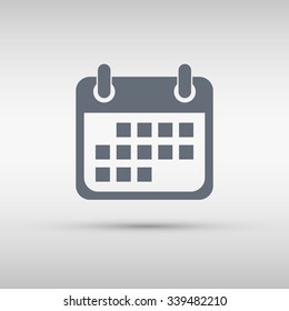 Calendar icon. Flat design vector illustration.