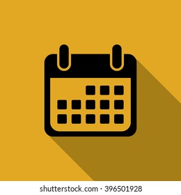 Calendar icon. Flat design vector illustration.