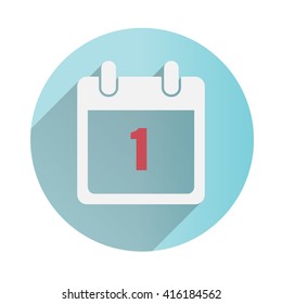 Calendar icon  . Flat design . Vector Illustration