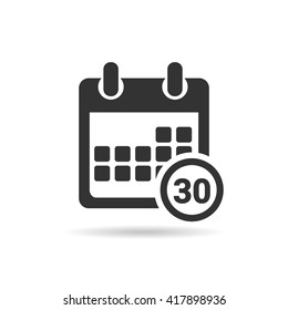 Calendar icon  . Flat design . Vector Illustration