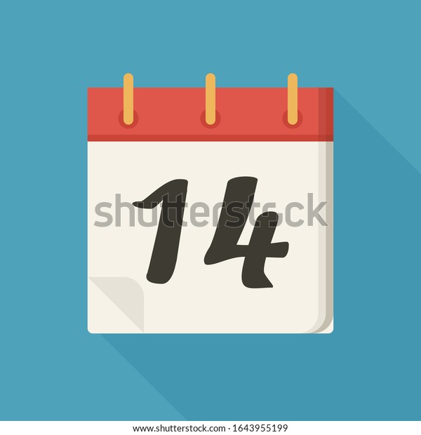 Calendar Icon Flat Design Vector Illustration Stock Vector (Royalty ...