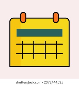 calendar icon flat illustration style